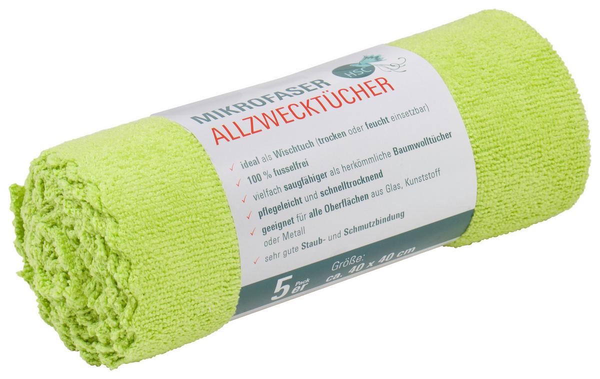 Mikrofasertuch Putzi BxL: 40x40 cm - Limette/Orange, LIFESTYLE, Textil (40/40cm)