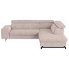 Ecksofa mit Bettkasten Emma Creme 262x215 cm - Creme/Schwarz, Textil (262/215cm) - MID.YOU