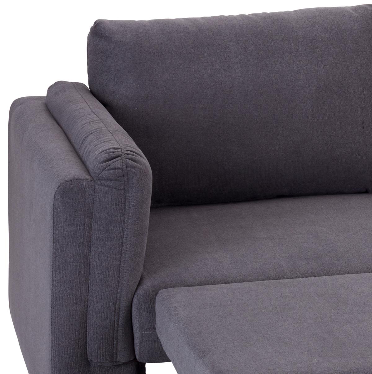 Ecksofa mit Schlaffunktion und Bettkasten Rokem Anthrazit - Taupe/Anthrazit, MODERN, Textil (232/149cm) - Ondega
