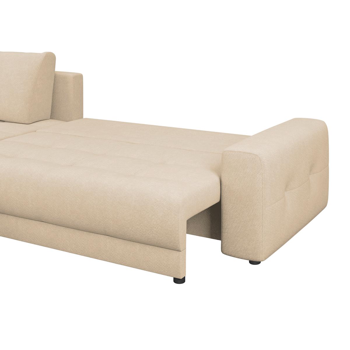 Ecksofa Adria Beige, S: 213x308 cm - Beige, Trend, Textil (213/308cm) - Luca Bessoni