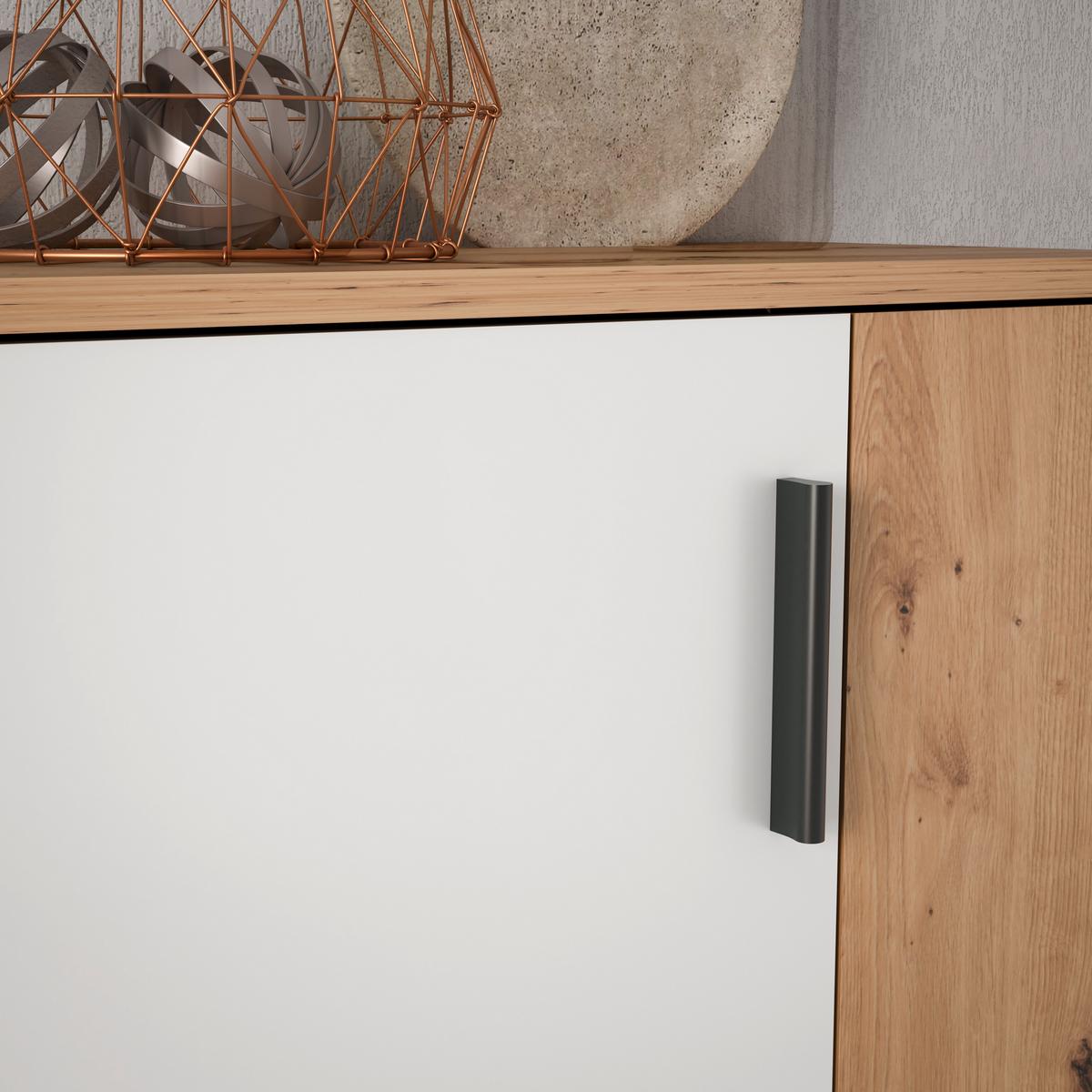 Cipősszekrény Boots 68,9/120,4cm - Artisan tölgy/fehér, Basics, műanyag/faalapú anyag (68,9/120,4/34,1cm)