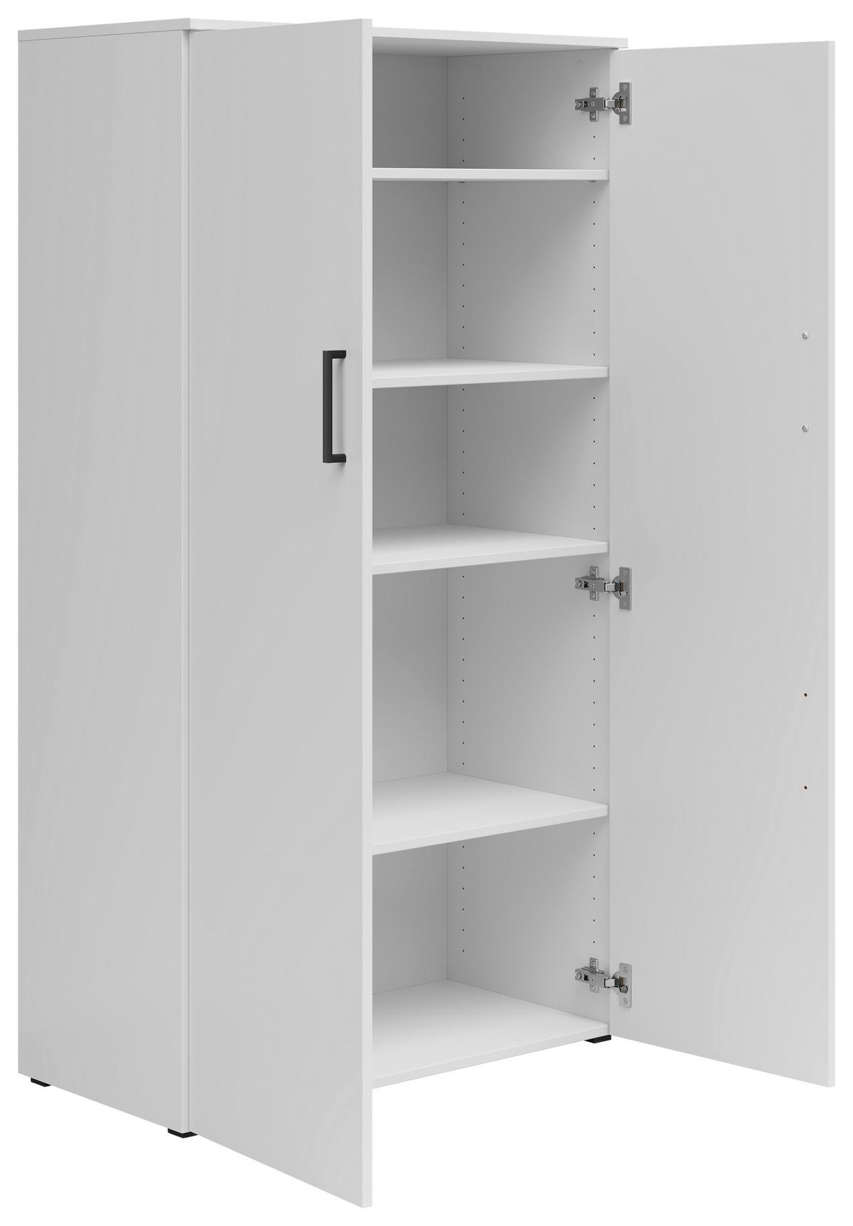 Skriňa MULTISTAURAUM - čierna/biela, Modern, kompozitné drevo/plast (80/147/40cm)