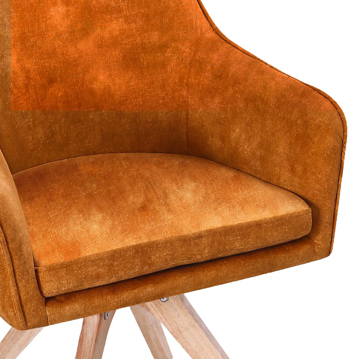 Vierfußstuhl Lisa Gold Echtholz Beine - Goldfarben/Naturfarben, KONVENTIONELL, Holz/Textil (62/83/63cm)