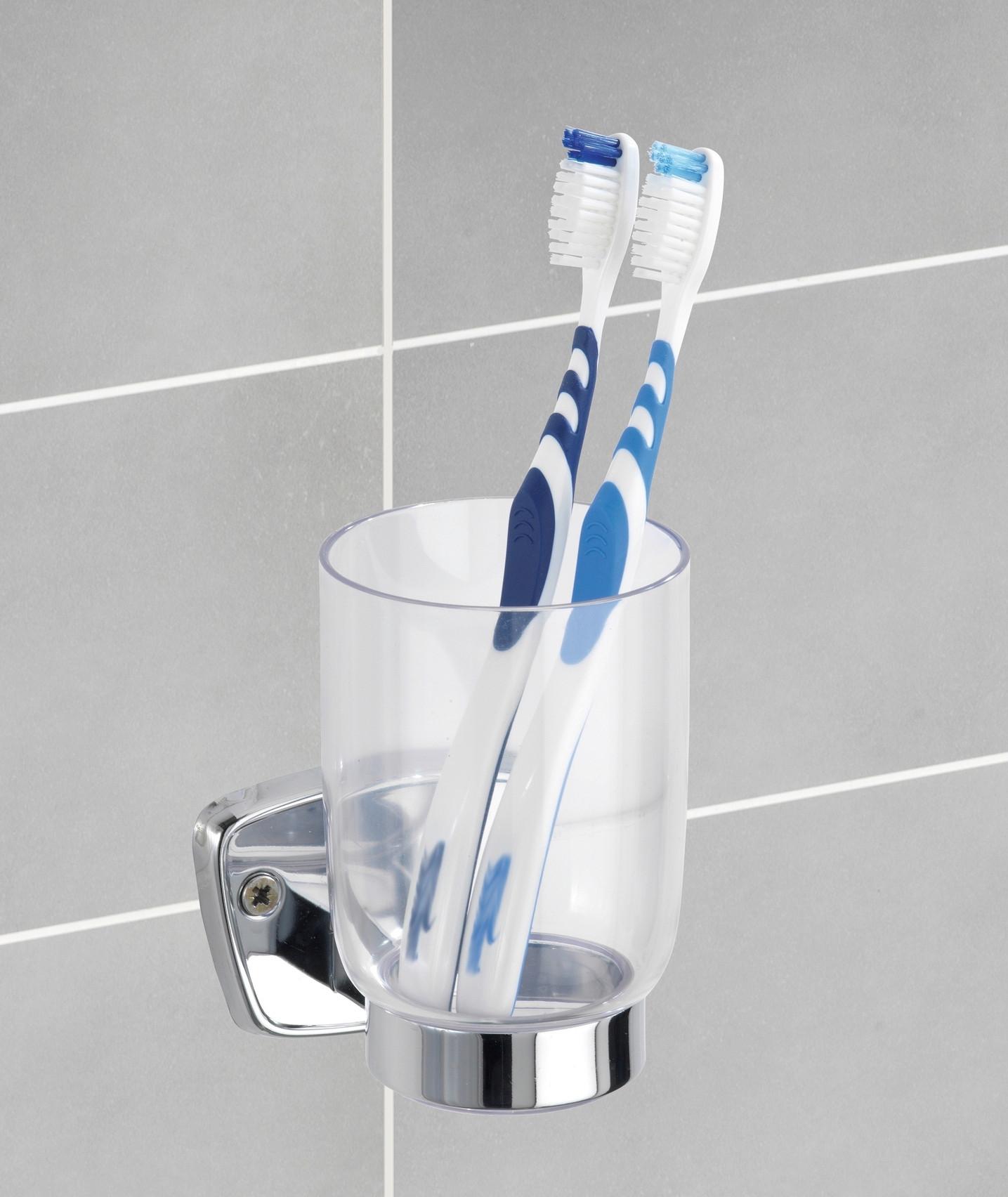 Zahnputzbecher Basic 17897100 - Transparent, KONVENTIONELL, Kunststoff/Metall (8/13/9cm)