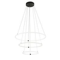 Led-pendelleuchte 40176-3bk - Schwarz/Weiß, Design, Kunststoff/Metall (79/142cm)