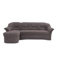 Ecksofa Sarafina Greige Mikrofaser - Greige/Schwarz, KONVENTIONELL, Textil (146/232cm) - MID.YOU