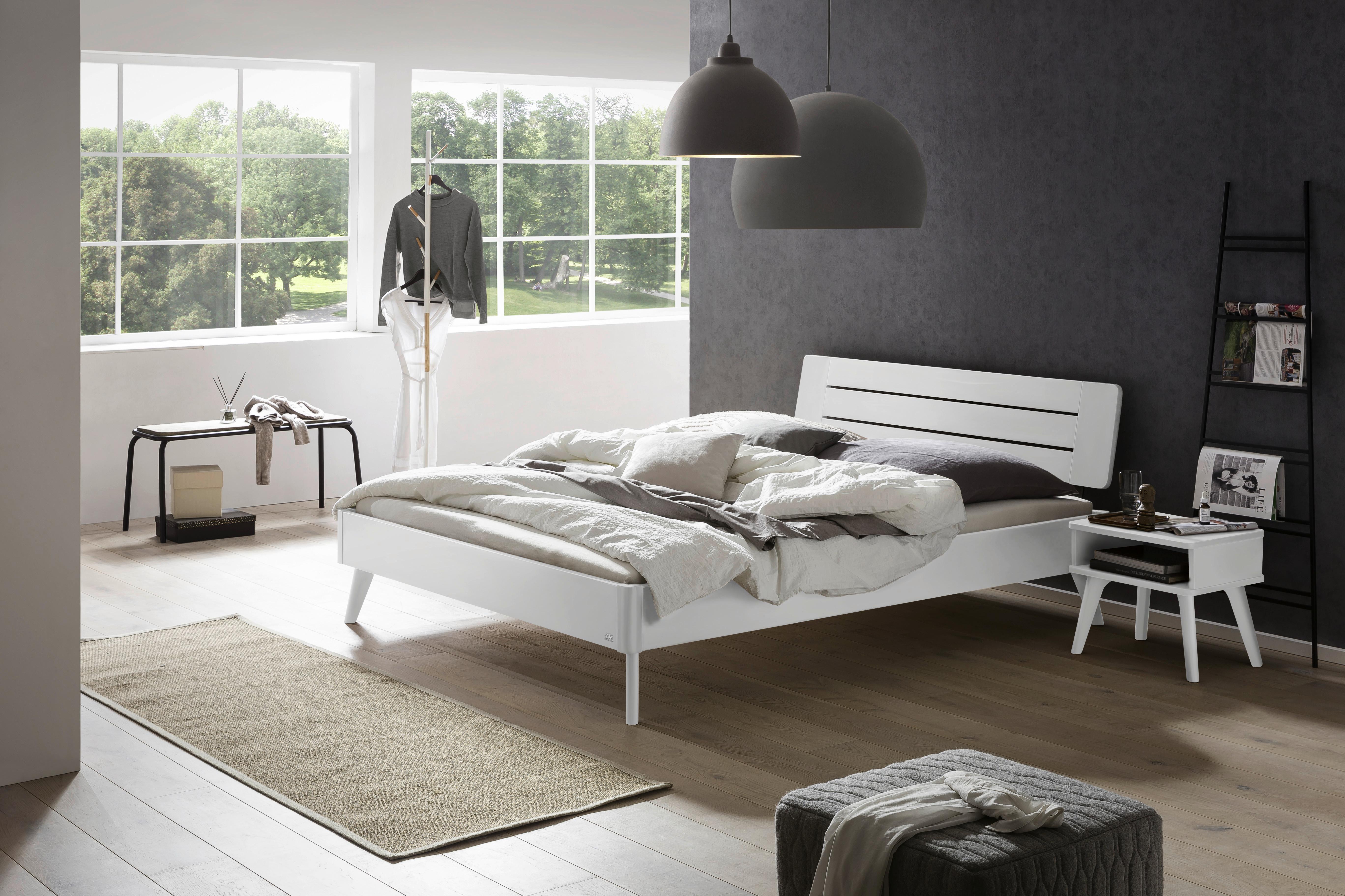 Nachtkästchen Lounge, Weiß B: 48 Cm - Weiß, Design, Holzwerkstoff (48/38/42cm) - Hasena