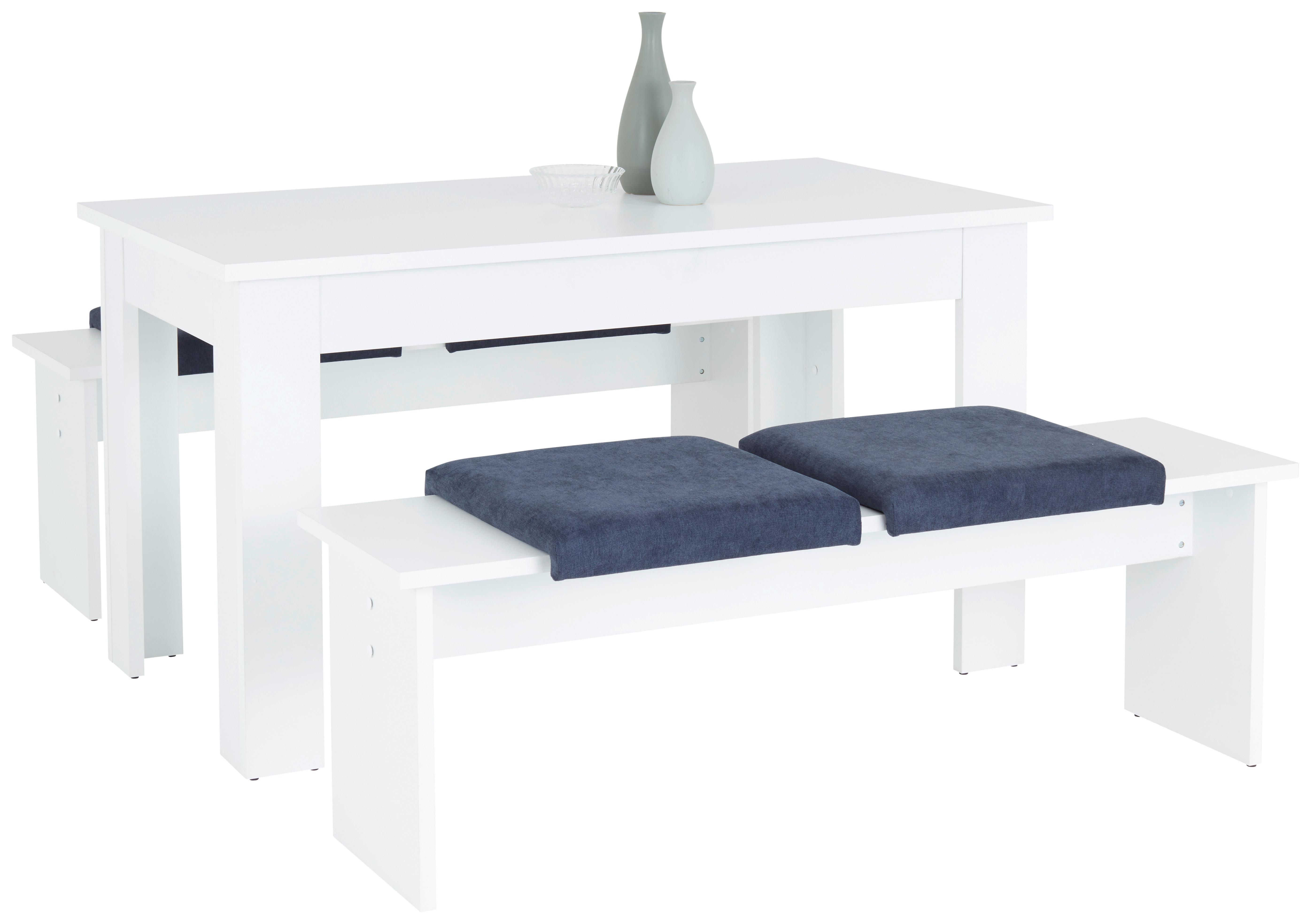 Étkezőgarnitúra Paris Pan 01 - fehér, Konventionell, faalapú anyag (137/77/75cm) - Best Price