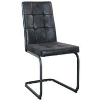 Esszimmerstuhl Radal Textil Schwarz - Schwarz, MODERN, Textil/Metall (43/92/56cm) - MID.YOU