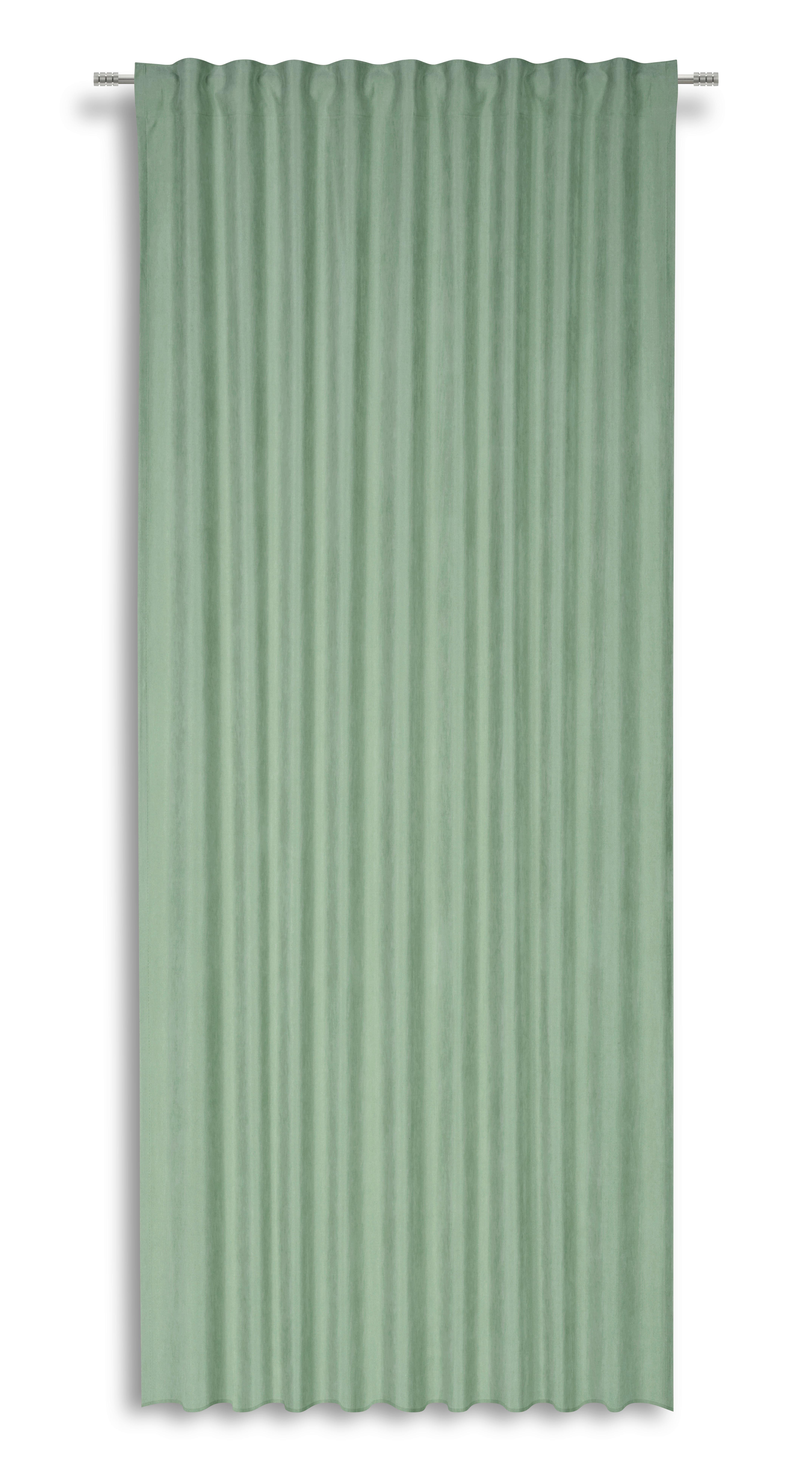 Fertigvorhang Verena - Mintgrün, MODERN, Textil (135/245cm) - Luca Bessoni