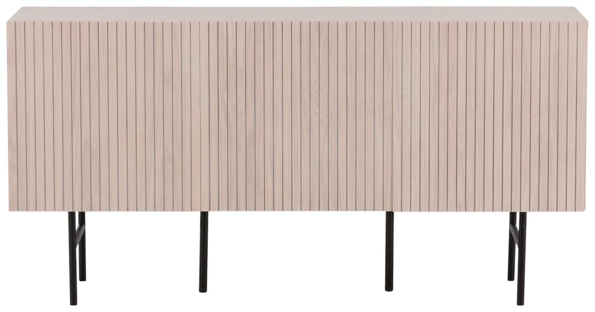 Sideboard Björkön - Schwarz/Weiß, Design, Holz/Metall (150/75/42cm) - Livetastic