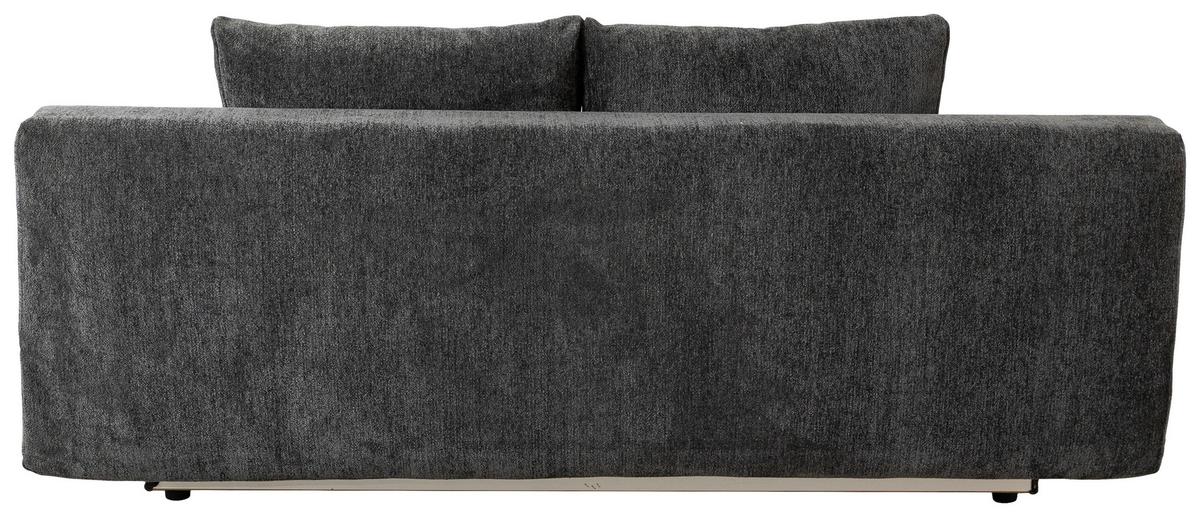 Schlafsofa Time Anthrazit, B: 200 cm - Anthrazit/Schwarz, Trend, Holz/Kunststoff (200/88/100cm)