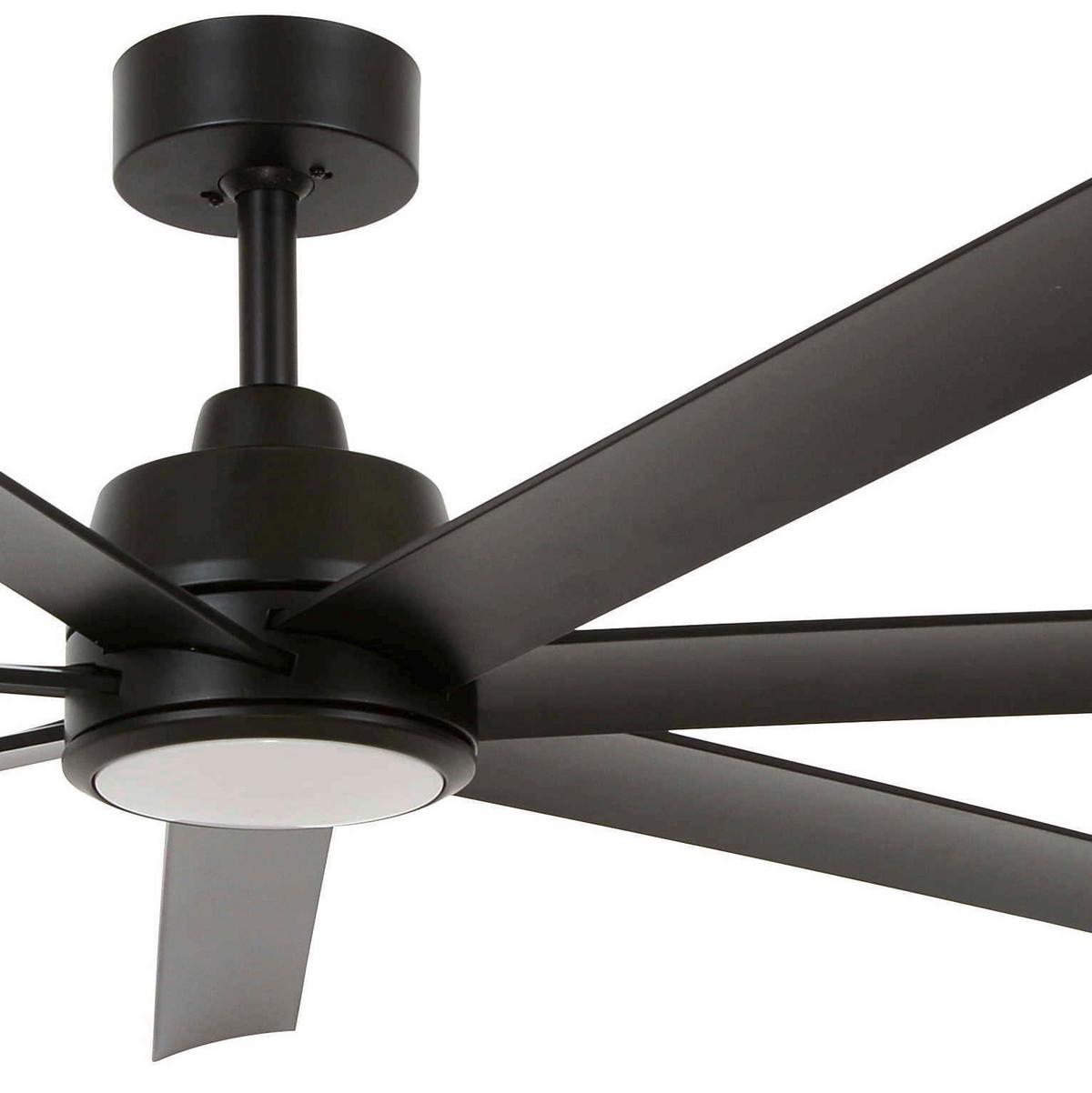 Deckenventilator Lucci Air Schwarz 7 Flügel, Led-Leuchte - Schwarz, Design, Kunststoff/Metall (142/27cm)