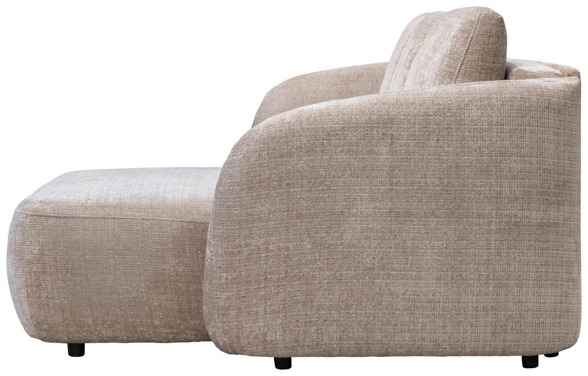 Rohová sedačka PAOLA, pravá, kašmírová ženilka - čierna/kašmírová, Design, textil (270/154cm)