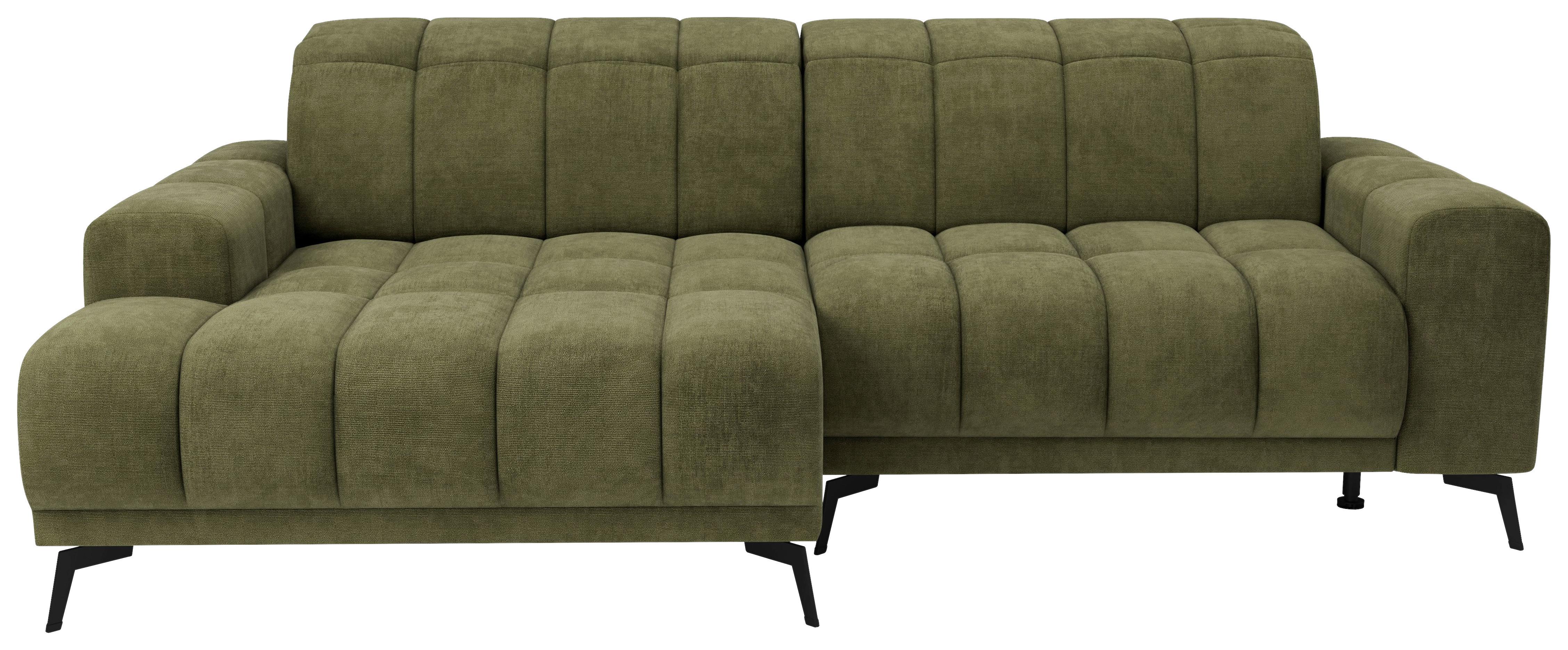 Rohová sedačka LAYA, levá, olivově zelená tkanina MEMPHIS - olivově zelená, Moderní, textil (155/250cm) - Premium Living