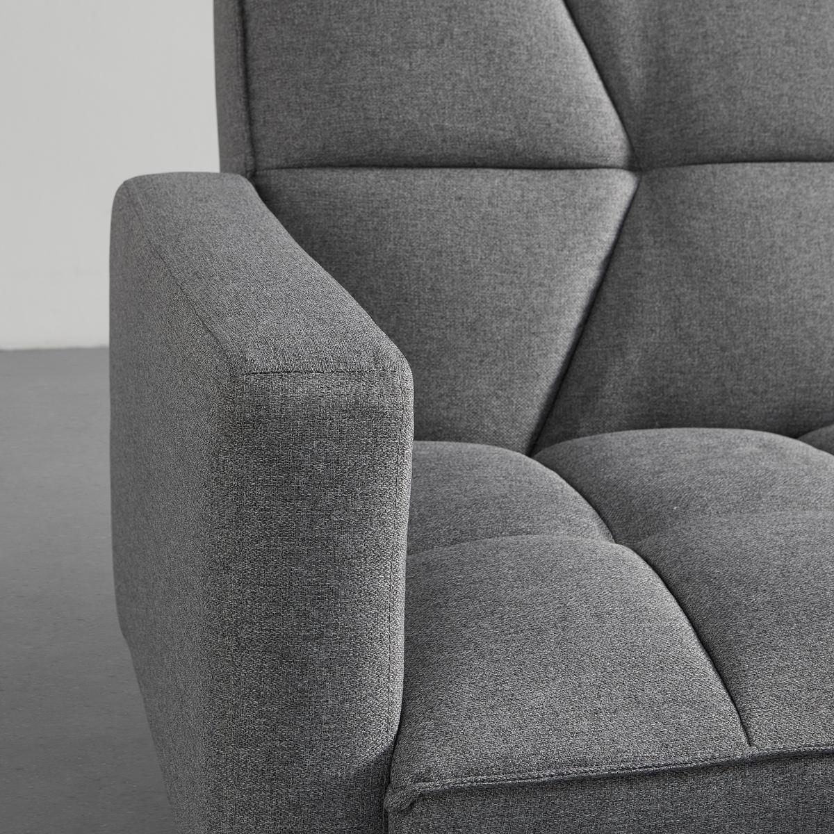 Rozkladacia pohovka DAVID, sivá - sivá/chrómová, Modern, kov/drevo (196/83/89cm) - Bessagi Home