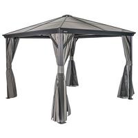 Pavillon Verona 298x298 cm wetterfest Gartenpavvilon - Anthrazit, Basics, Kunststoff/Metall (298/261/298cm)
