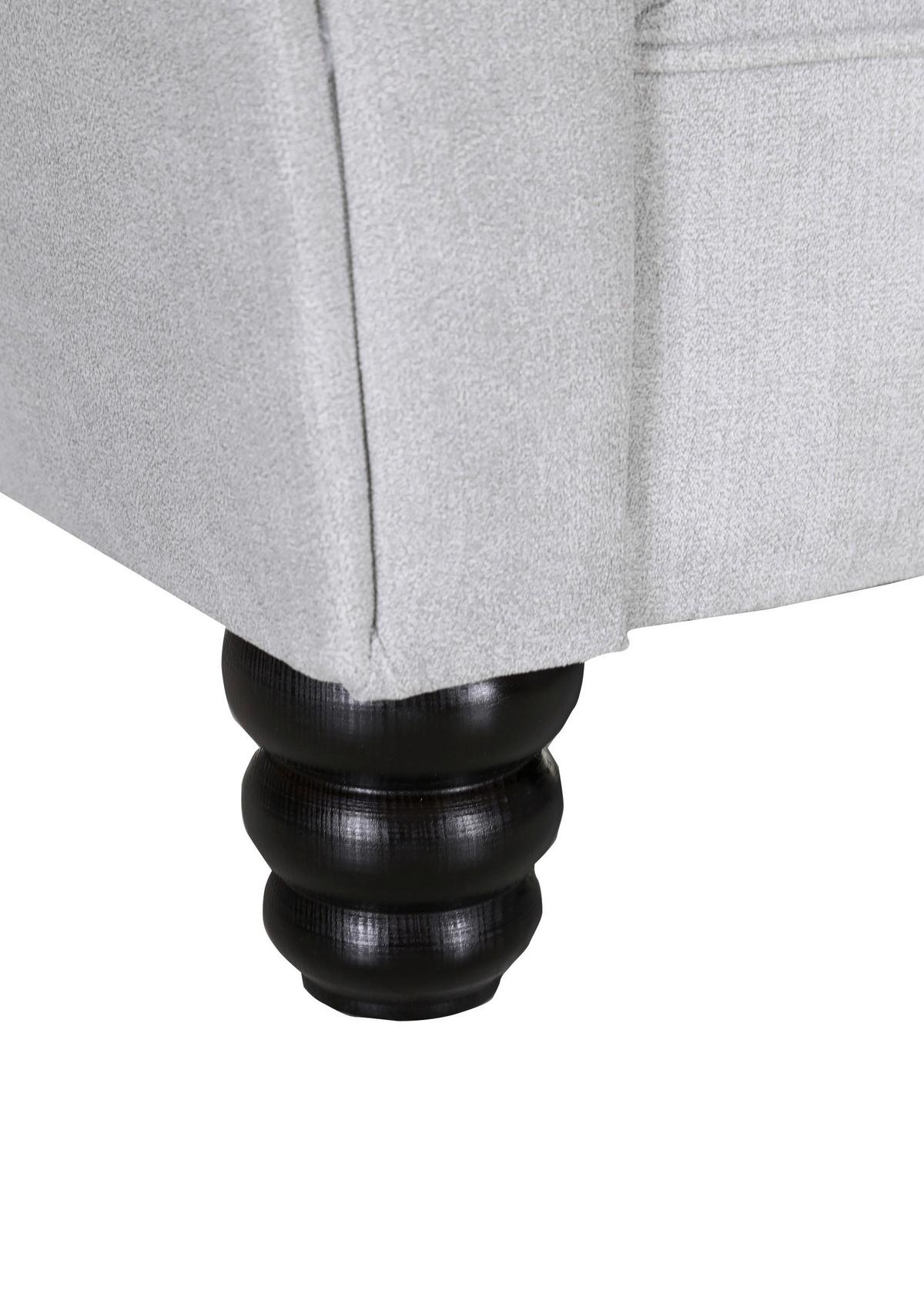 Bigsofa Lamour - Dunkelbraun/Hellgrau, KONVENTIONELL, Holz/Textil (270/80/110cm) - Livetastic