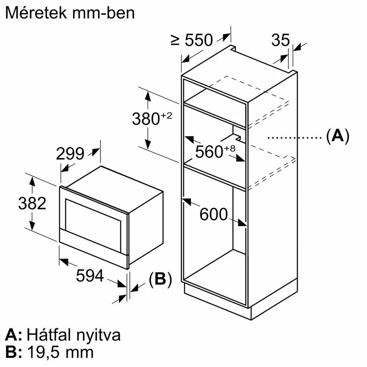 Beépíthető Mikrohullámú Sütő Bfl7221w1 - fehér, Design - Bosch