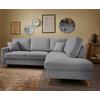 Ecksofa Valentina Dunkelgrau S: 230x200 Cm - Dunkelgrau/Naturfarben, MODERN, Textil (230/200cm) - Livetastic
