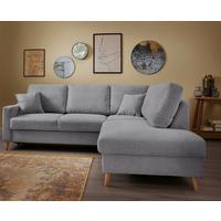 Ecksofa Valentina Dunkelgrau S: 230x200 Cm - Dunkelgrau/Naturfarben, MODERN, Textil (230/200cm) - Livetastic
