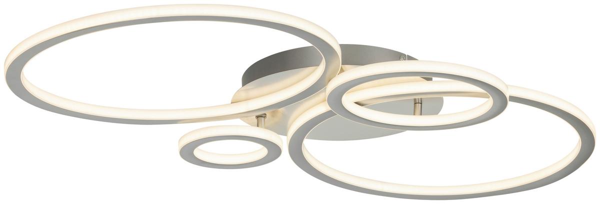 STROPNÉ LED SVIETIDLO KLAUSE - strieborná/niklová, Modern, kov/plast (95/52/7,7cm) - Mömax