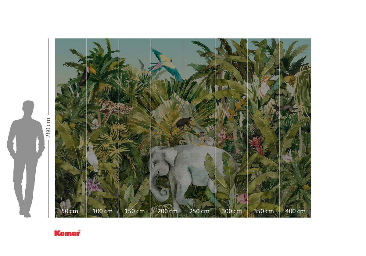 Fototapete Jungle Expedition - Multicolor, Trend, Papier (400/280cm)