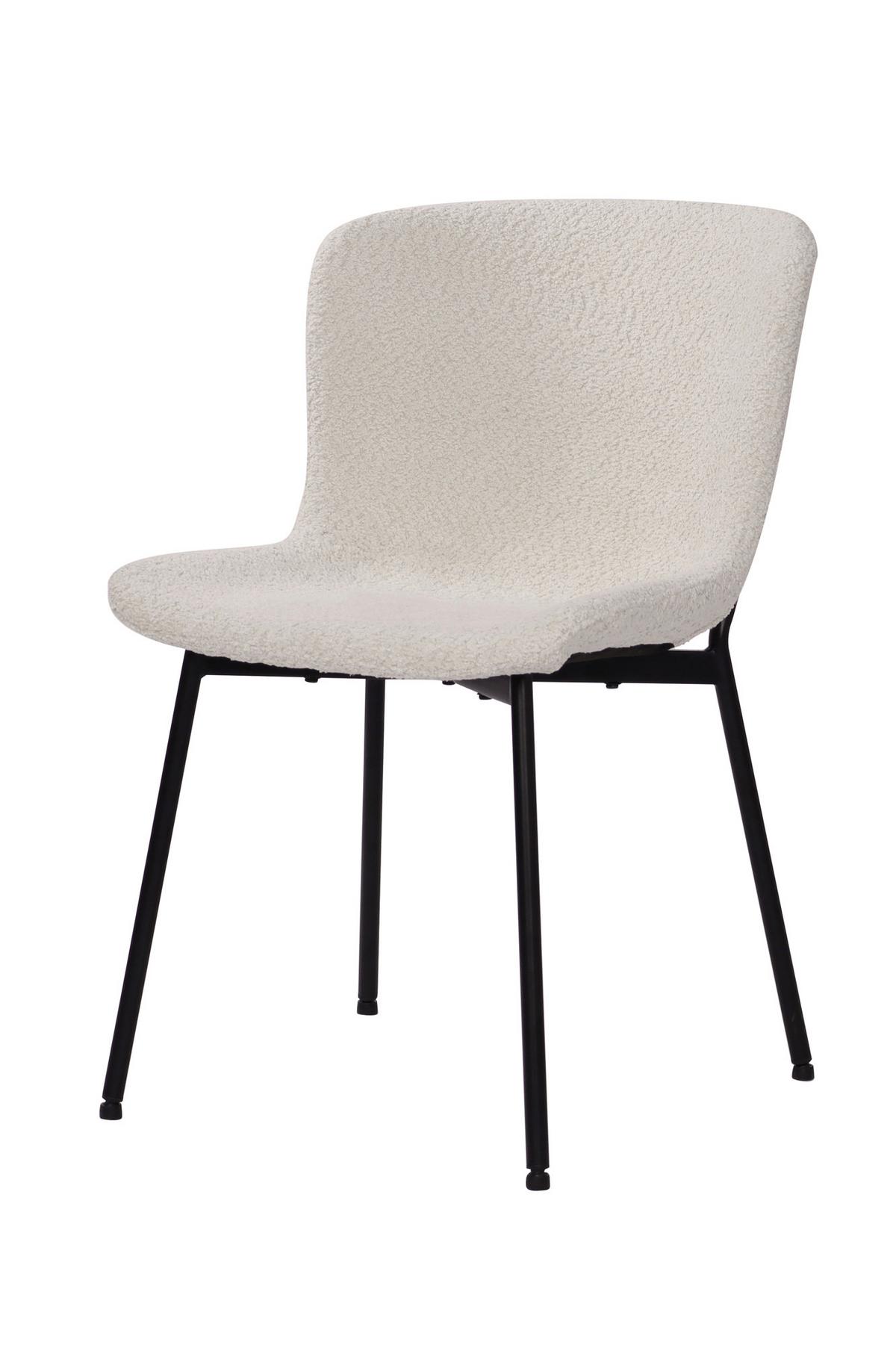 STUHL-SET Schwarz/Weiß 2-teilig - Schwarz/Weiß, MODERN, Textil/Metall (48/83/59cm) - MID.YOU