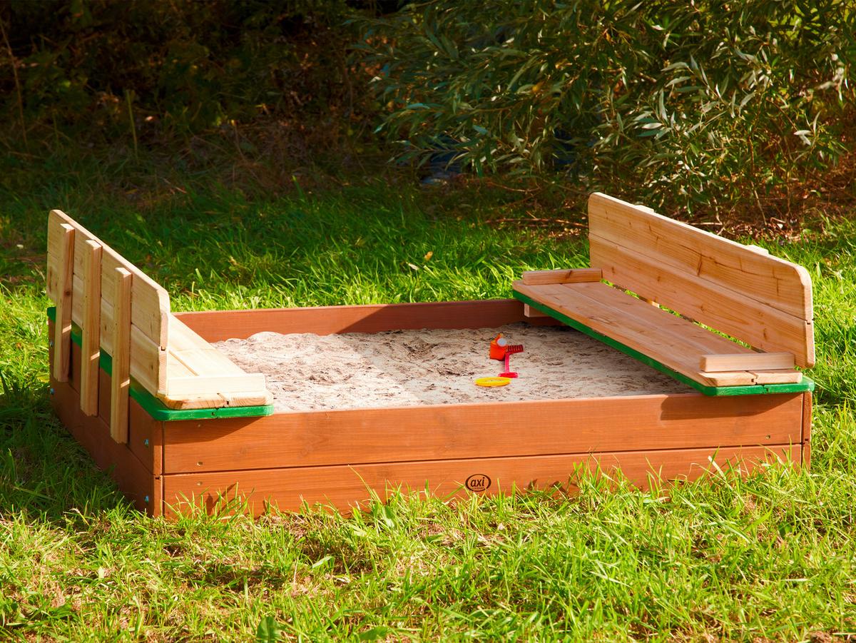 Sandkasten A031.012.00 Ella - Braun/Grün, Basics, Holz (120/120/20cm) - Ambia Garden