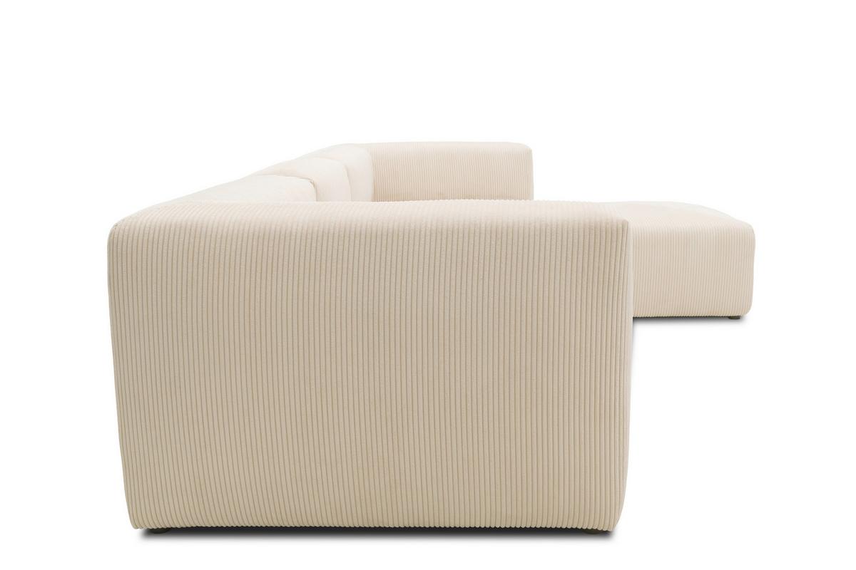 Ecksofa Creme B: 301 Cm - Creme/Schwarz, Design, Textil (301/69/193cm) - MID.YOU