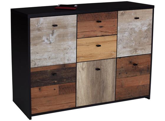Komoda Sanne Sqnk233 - farby dubu/čierna, Moderný, kov/kompozitné drevo (114,1/77,5/29,6cm) Komoda Sanne Sqnk233 - farby dubu/čierna, Moderný, kov/kompozitné drevo (114,1/77,5/29,6cm)