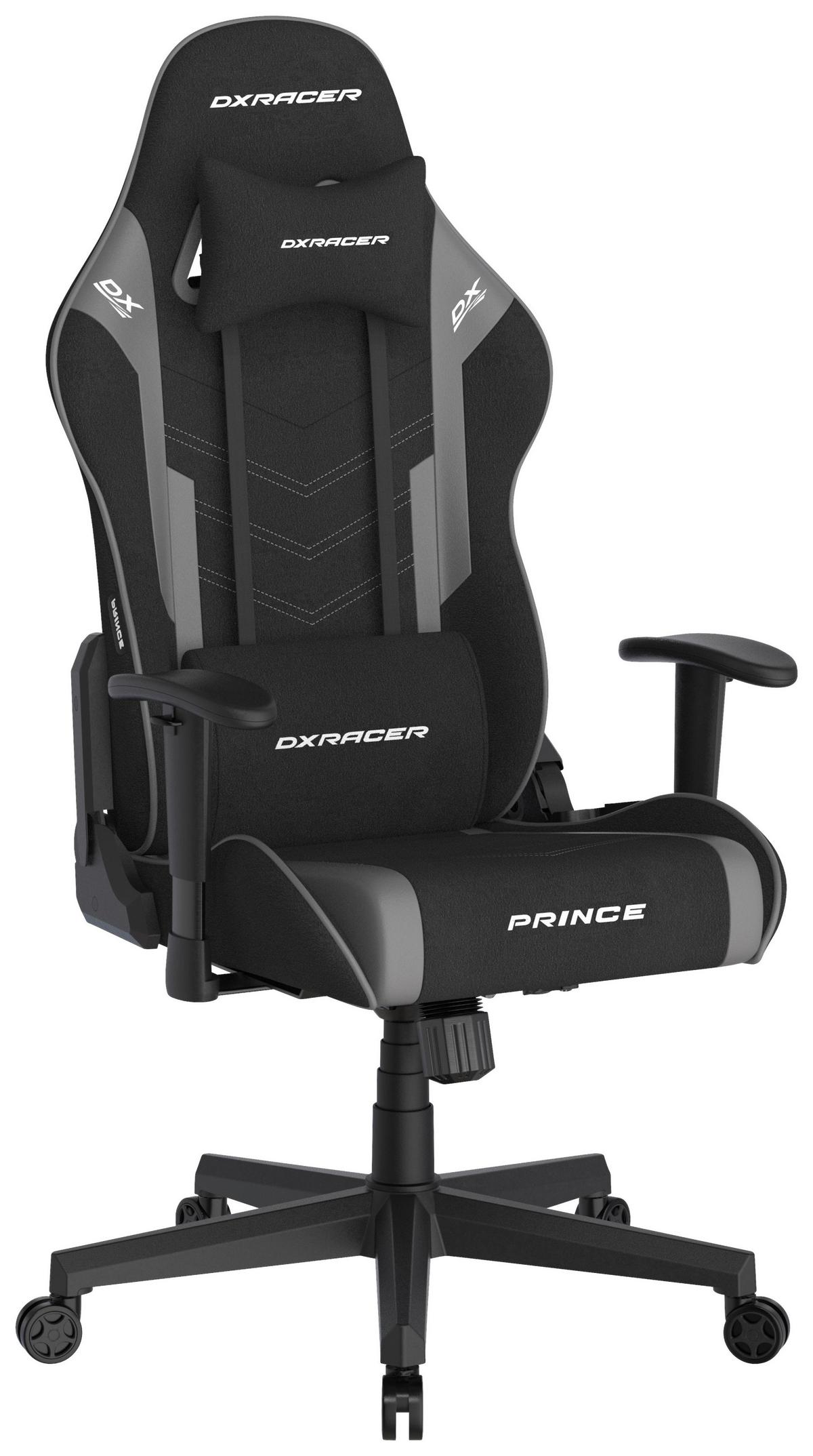 Gamingstuhl DX Racer Prince L - Schwarz/Grau, MODERN, Kunststoff/Textil (67/126/67cm) - Dxracer
