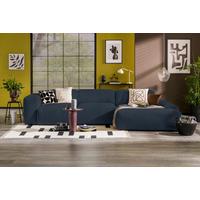 Ecksofa Hannah Blau 343x170 cm - Blau/Schwarz, Design, Textil (343/170cm) - MID.YOU