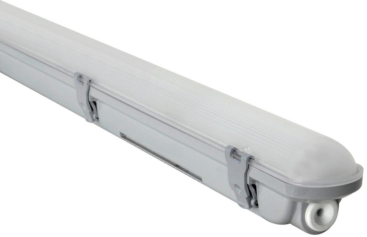 Led-deckenleuchte L: 120 Cm, Für In- Und Outdoor - Grau, Basics, Kunststoff (120/7/7,3cm)