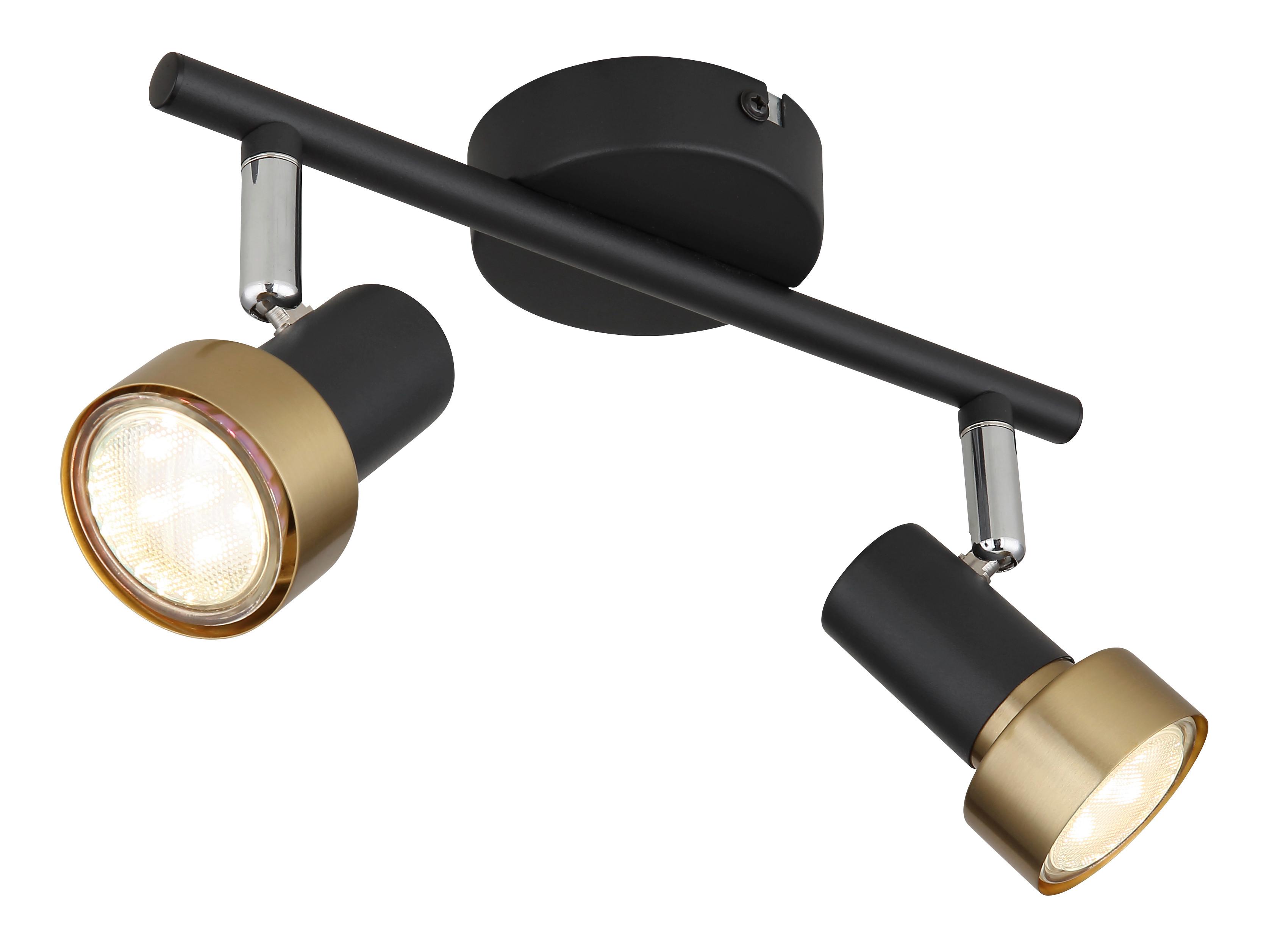 Strahler 57917-2g - Chromfarben/Goldfarben, KONVENTIONELL, Metall (25/8,5/11,8cm) - Globo