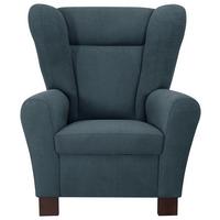 KŘESLO UŠÁK CHANDLER - modrošedá/hnědá, Design, dřevo/kompozitní dřevo (95/109/97cm) - Ondega