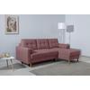 Ecksofa Noret, Beere S: 223x157 Cm - Beere/Buchefarben, Design, Textil (223/157cm) - MID.YOU