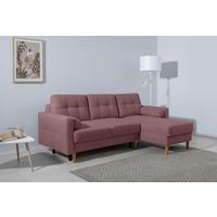 Ecksofa Noret, Beere S: 223x157 Cm - Beere/Buchefarben, Design, Textil (223/157cm) - MID.YOU