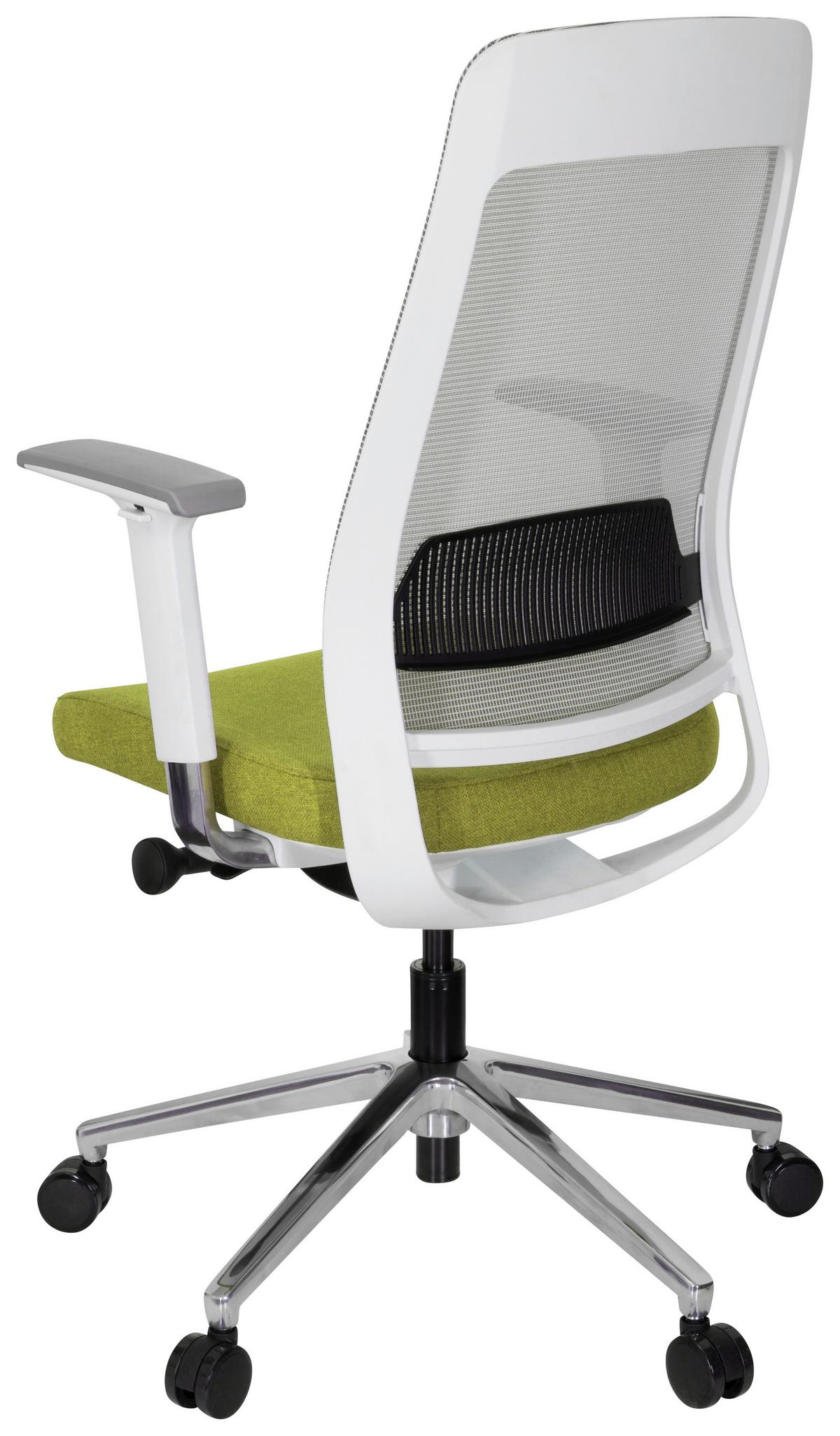 Drehstuhl Chiaro T2 White Grau/grün/weiß - Weiß/Grau, MODERN, Kunststoff/Textil (67/118/63cm) - MID.YOU