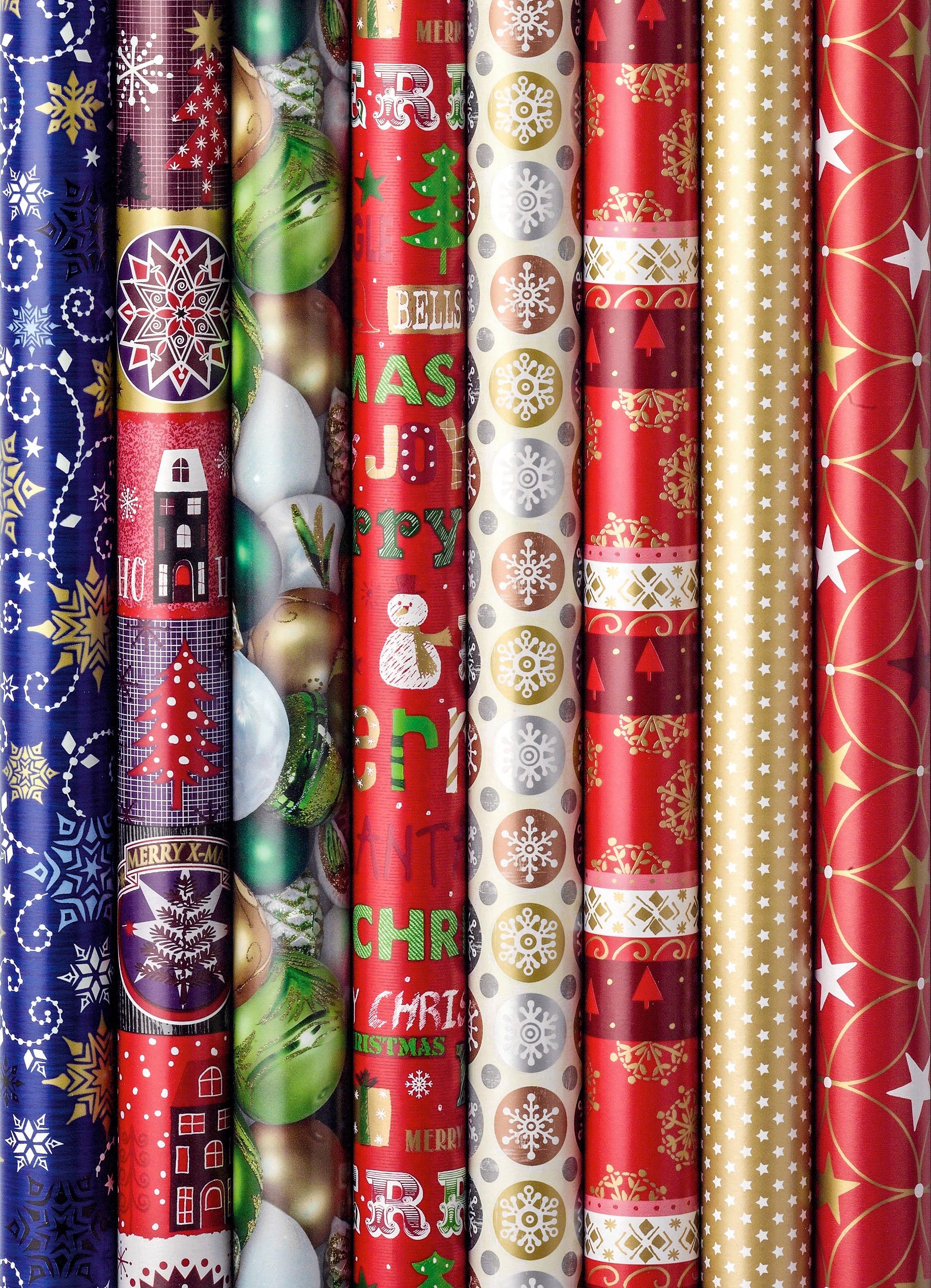 Geschenkpapier Weihnachten 6 Motive 70x500 Cm