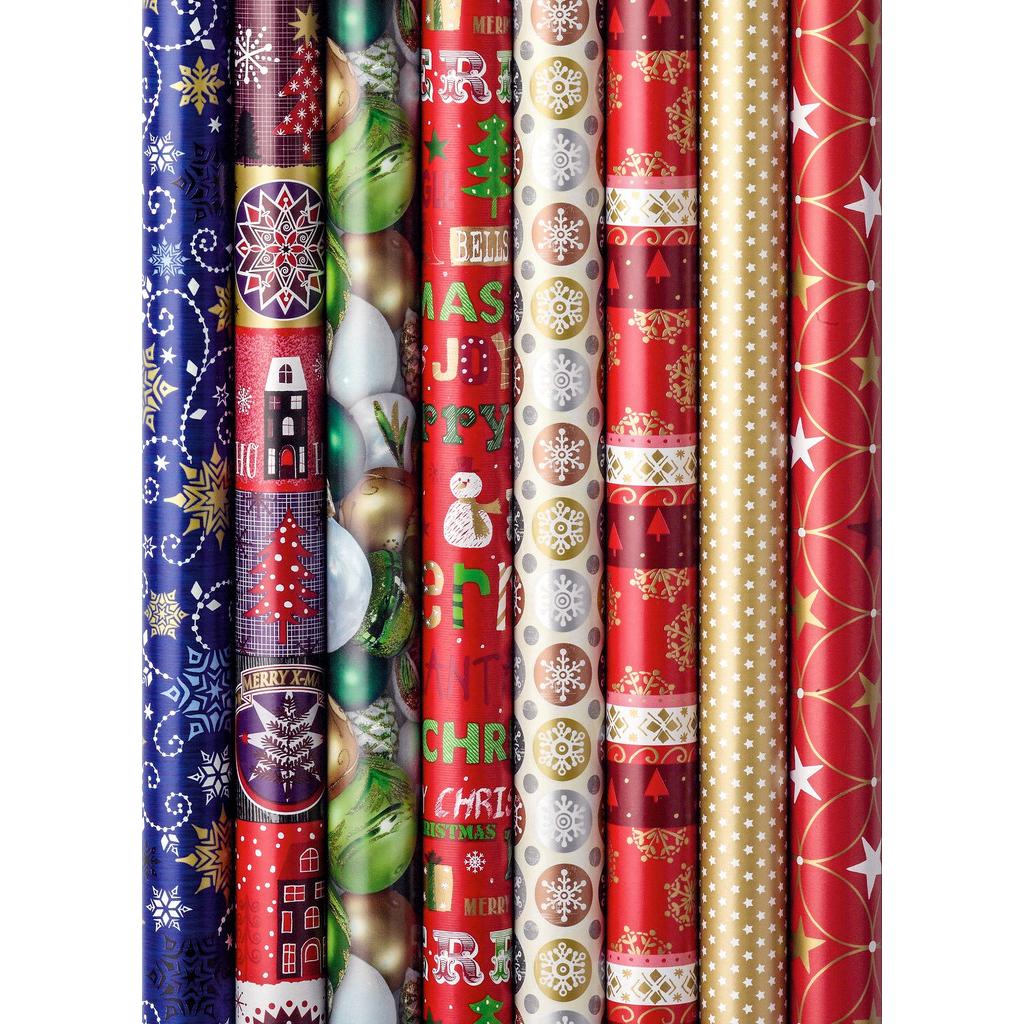 Geschenkpapier weihnachtliche Dekore sort