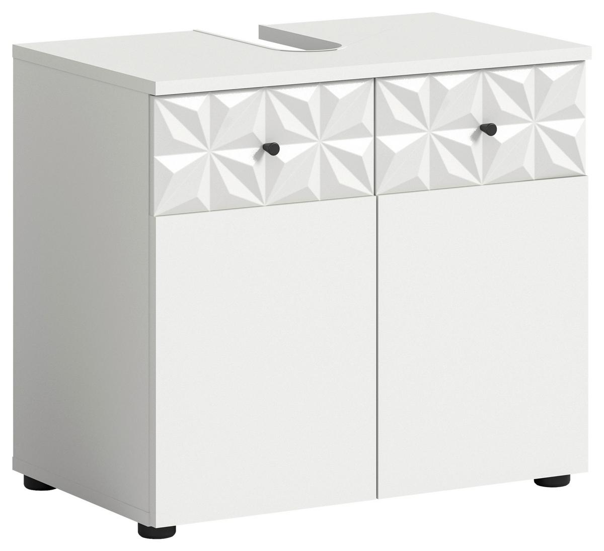 Waschbeckenunterschrank Prisma Weiß B: 60 Cm - Weiß, MODERN, Holzwerkstoff (60/54/37cm) - MID.YOU