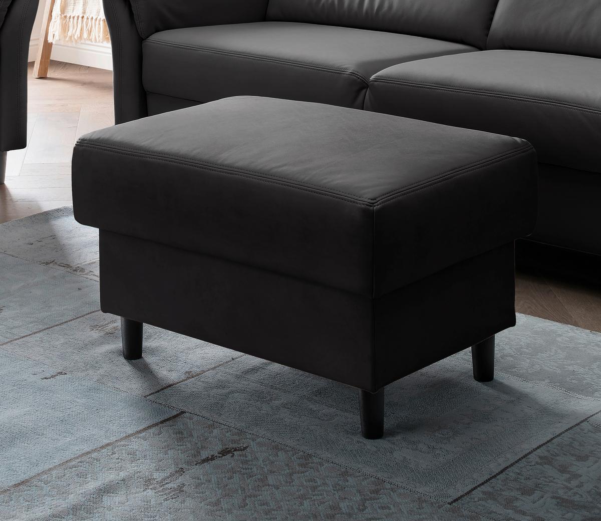 Hocker Cavoli, Schwarz B: 76 cm - Schwarz, MODERN, Textil (76/46/55cm) - Livetastic