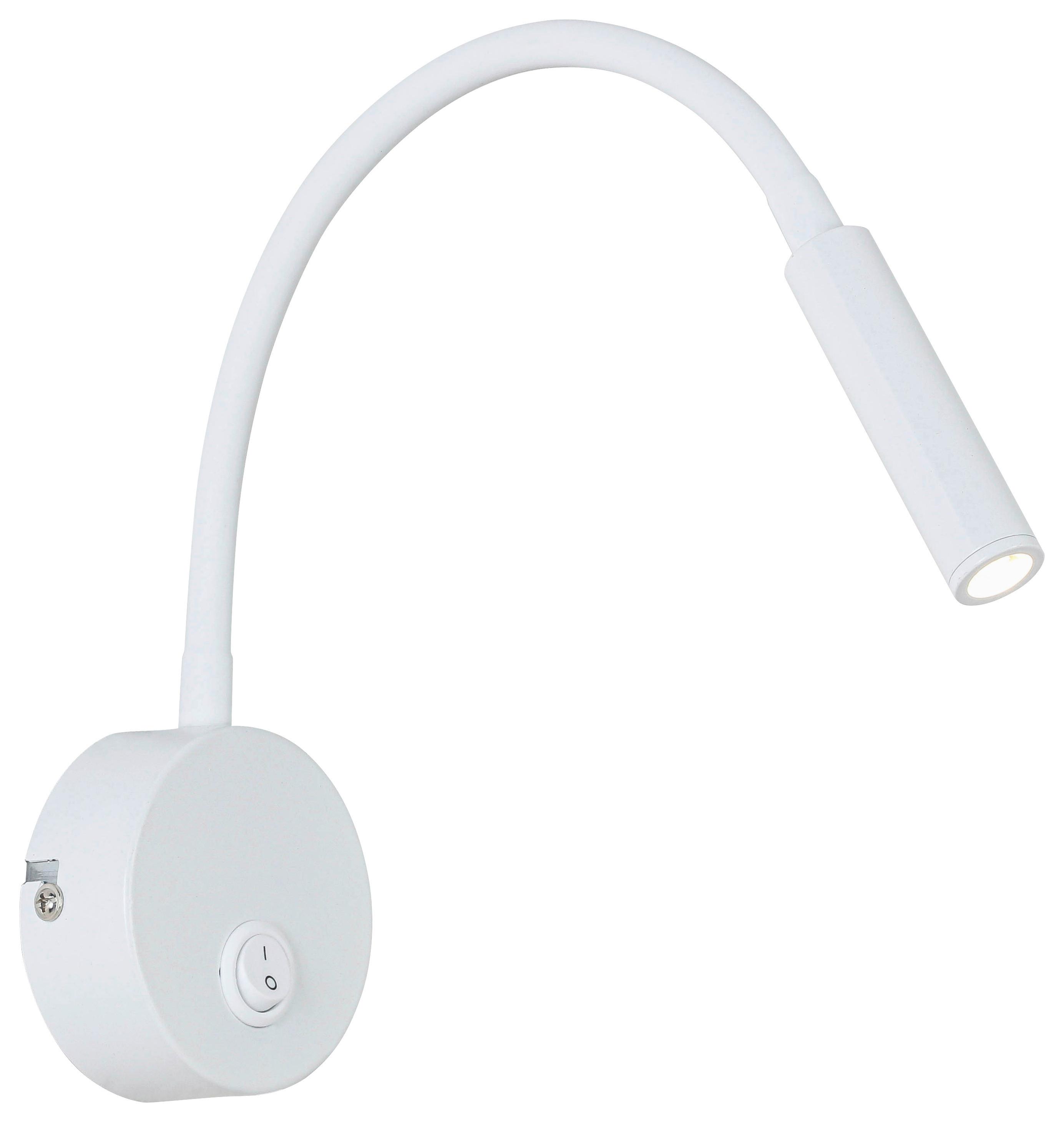 NÁSTENNÉ LED SVIETIDLO HUOIM - biela, Konventionell, kov/plast (3/8/46cm) - Mömax