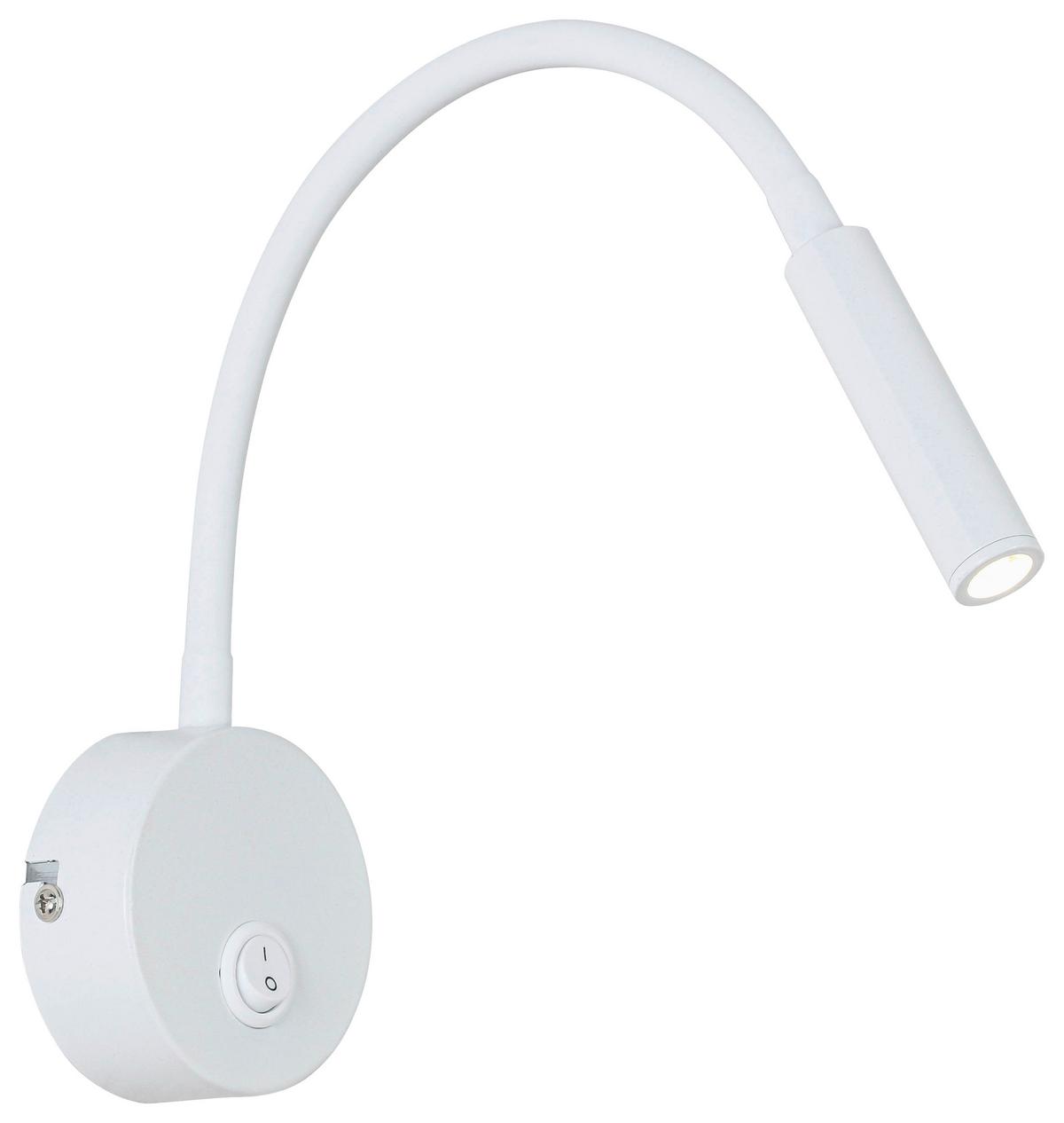 NÁSTENNÉ LED SVIETIDLO HUOIM - biela, Konventionell, kov/plast (3/8/46cm) - Mömax