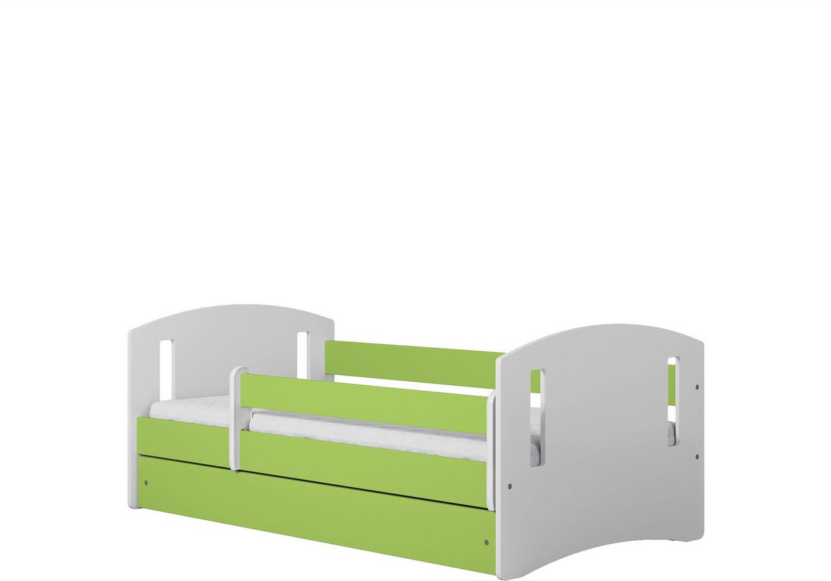 KINDER-/JUNIORBETT Classic Grün/Weiß 80x180cm - Birkefarben/Weiß, MODERN, Holz/Holzwerkstoff (80/180cm) - MID.YOU