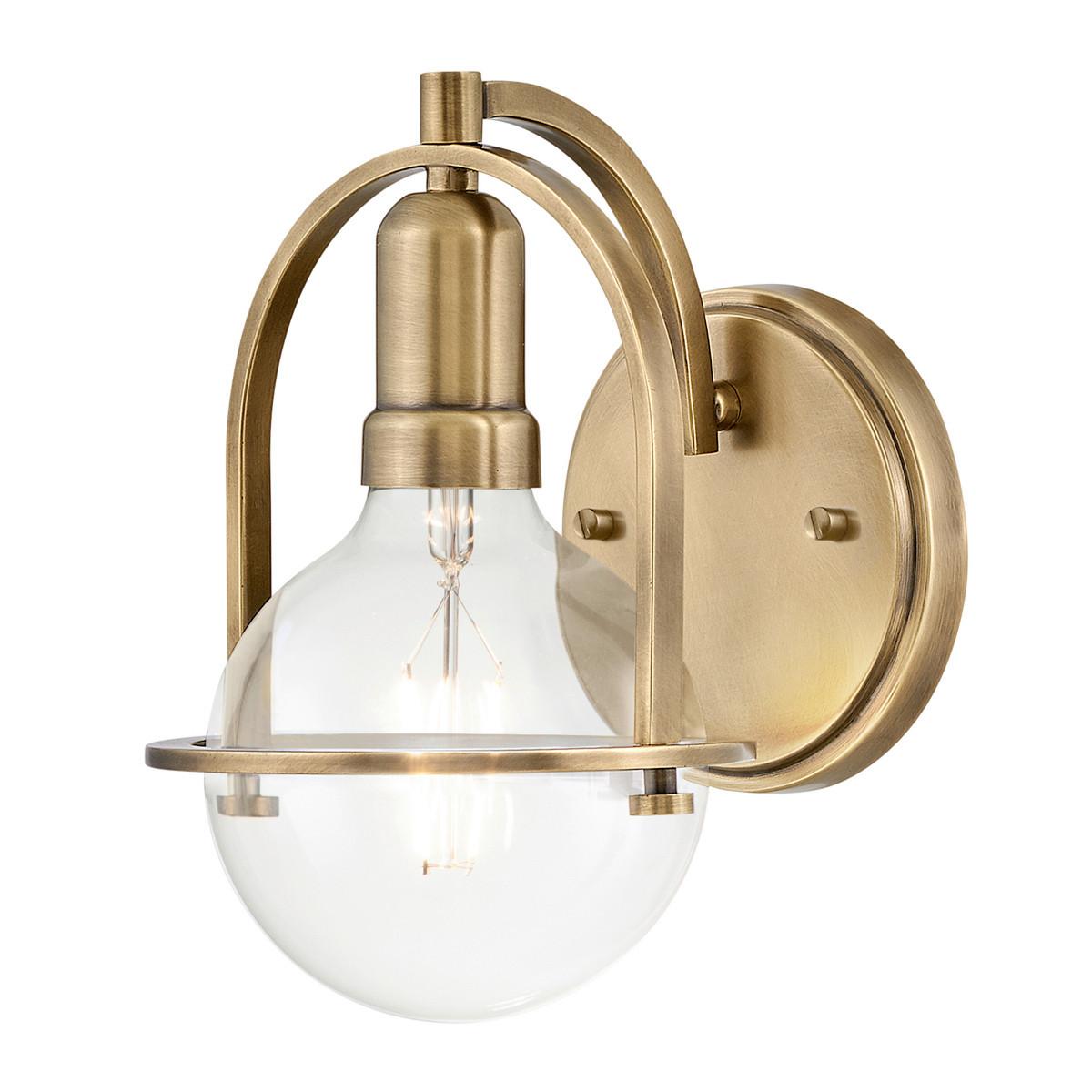 WANDLEUCHTE QN-SOMERSET1-C-HB - Messingfarben, KONVENTIONELL, Metall (23.3/15.8/18.9cm) - Elstead Lighting