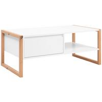 Couchtisch Denver Weiß/Eiche Dekor L: 100cm - Weiß/Eiche Artisan, Design, Holzwerkstoff (100/40/55cm) - MID.YOU