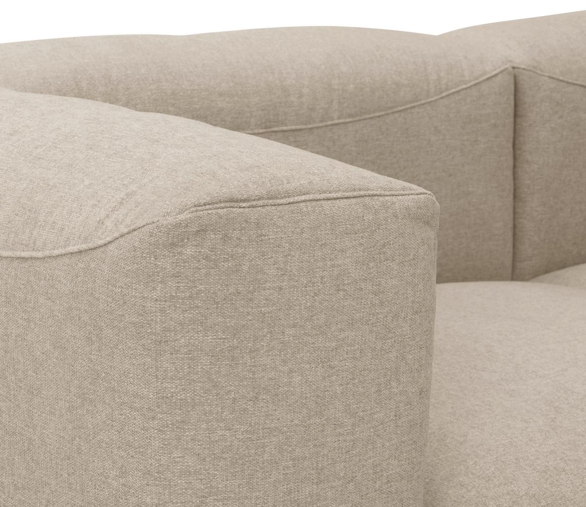 Wohnlandschaft Lena Creme Flachgewebe - Creme, Design, Textil (235/350/250cm) - Max Winzer