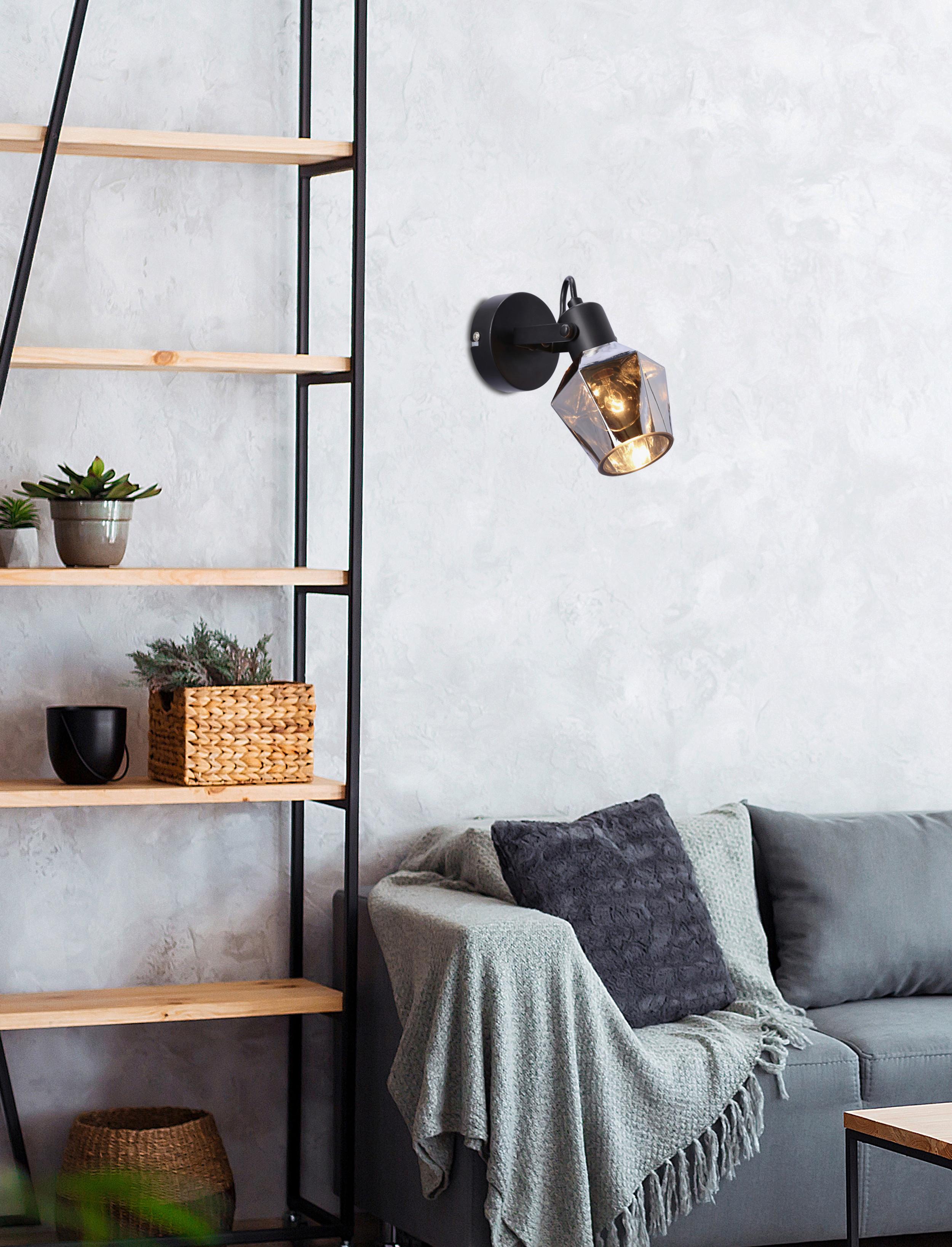 Strahler 91-13347 Randi - Schwarz, Design, Glas/Metall (19/9/16cm)